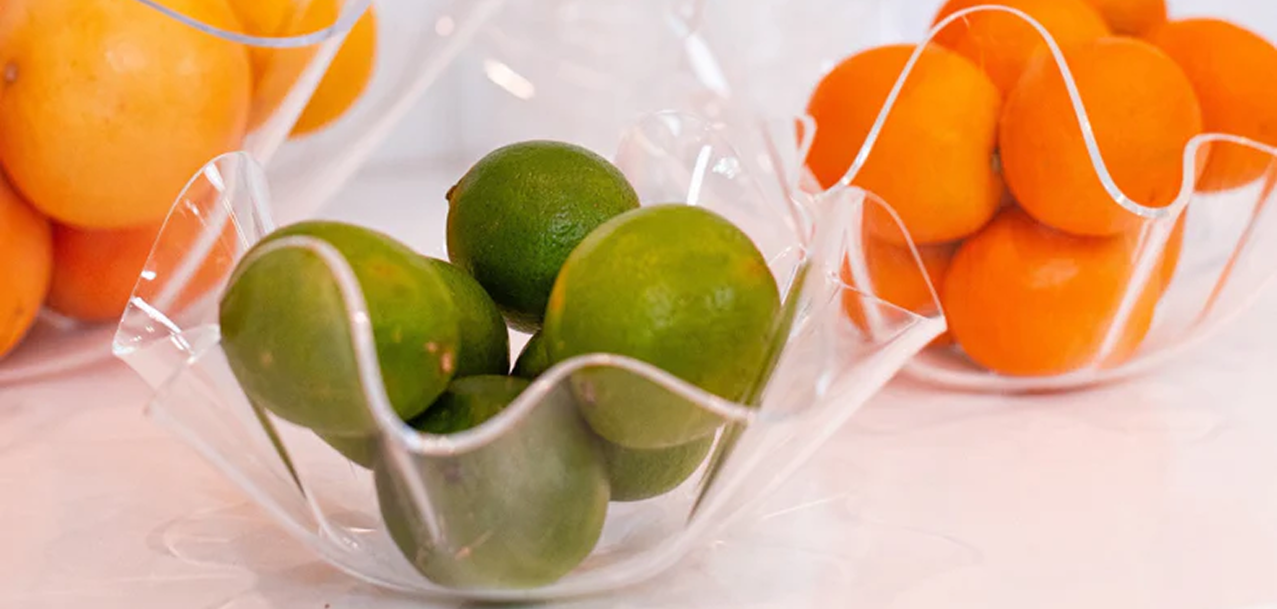 scalloped acrylic bowl