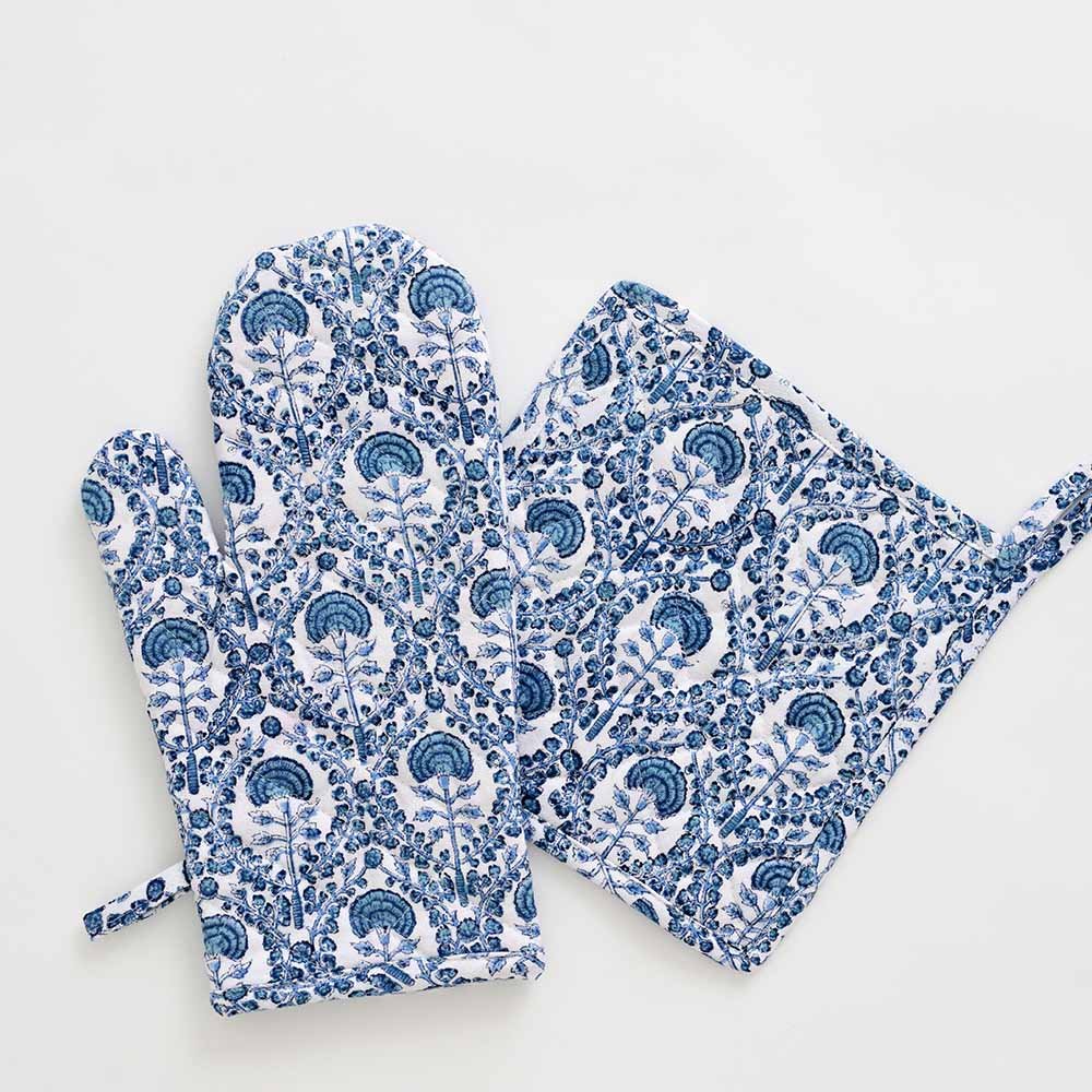 Block Print Oven Mitt Sets