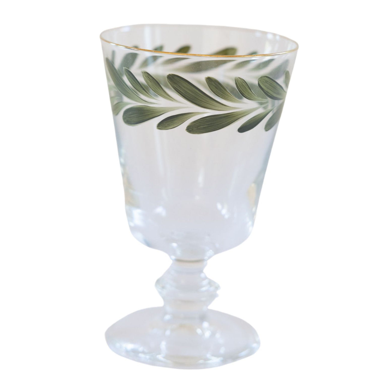 Jalisco Stemmed Wine Glass - Gold Rim