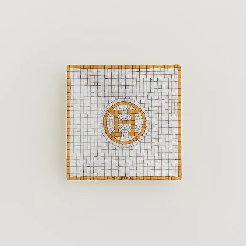 Mosaique Gold Square Plate