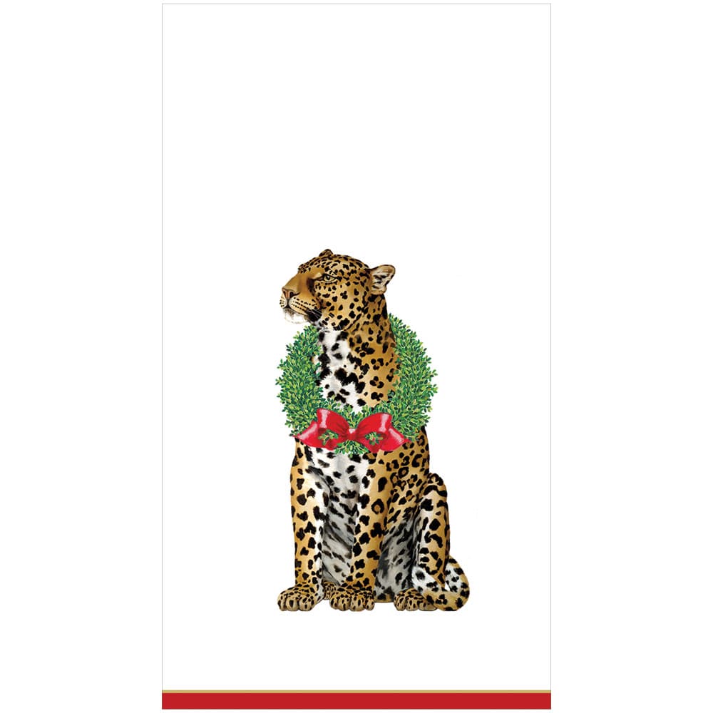 Wild Christmas Ivory Guest Towel