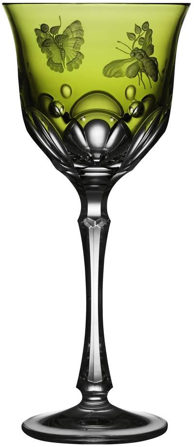 Springtime Yellow/Green Water Goblet