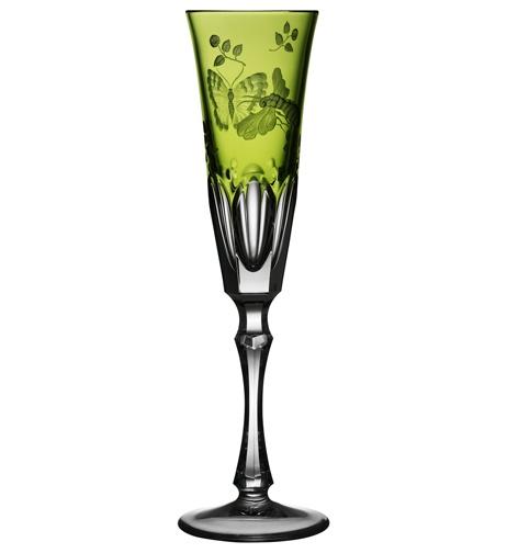 Springtime Yellow Green Champagne Flute