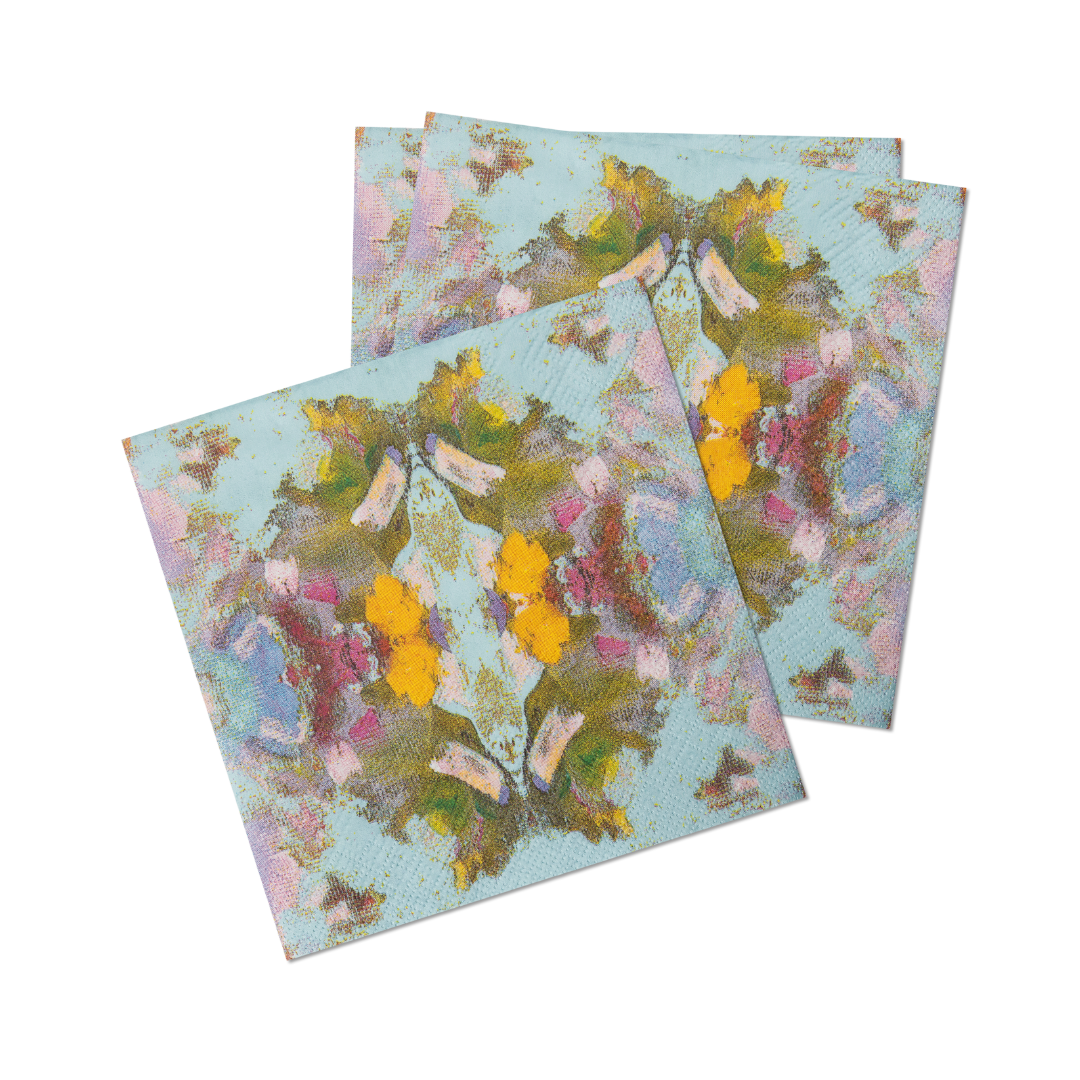 Poppy Blue Cocktail Napkins