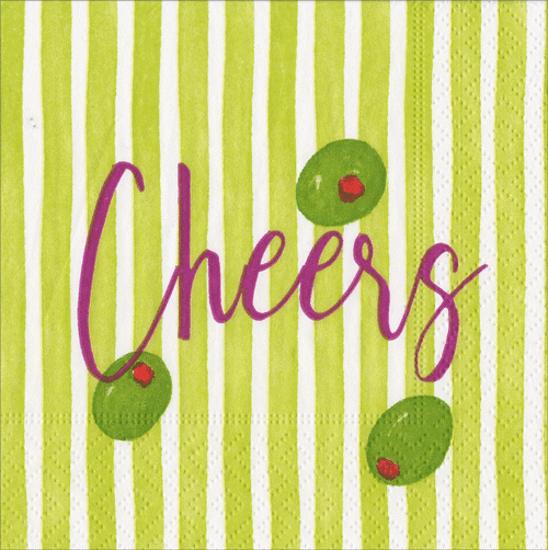 Cheers Olives Cocktail Napkins