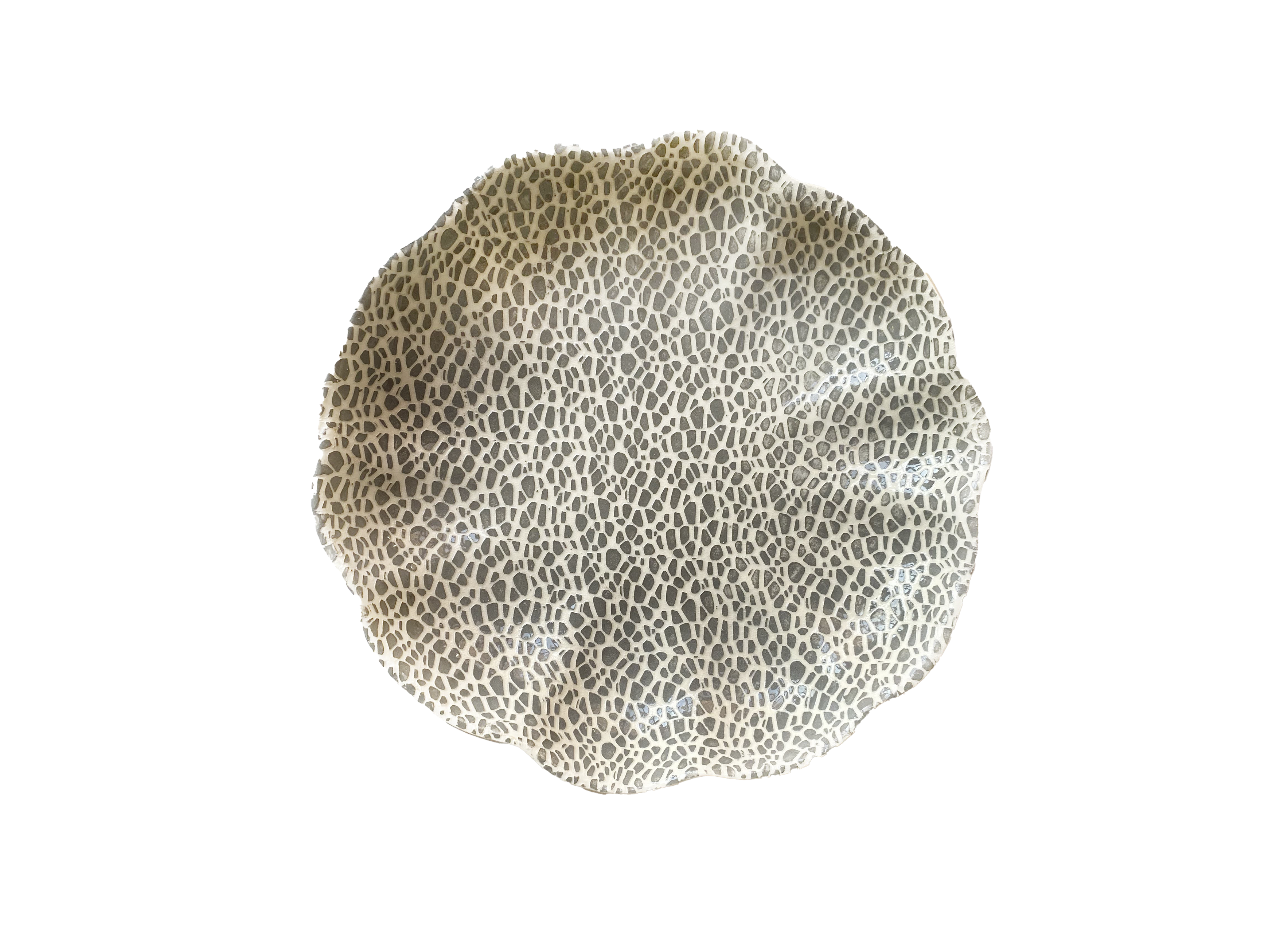 Pine Large Scallop Bowl