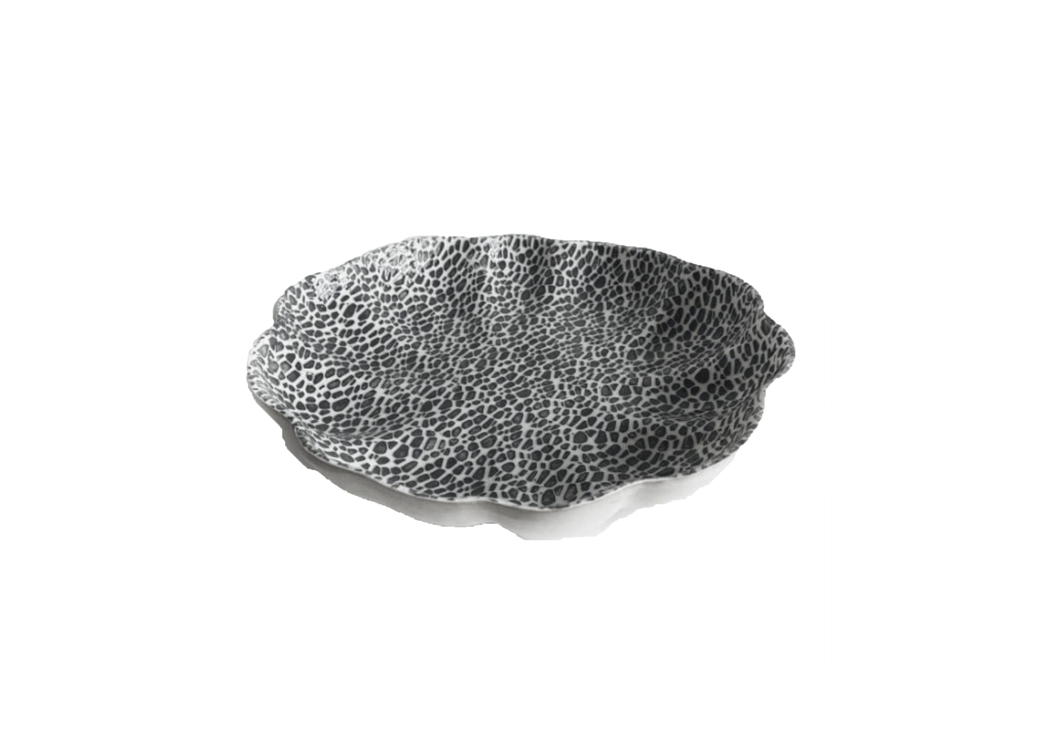 Black Large Scallop Bowl
