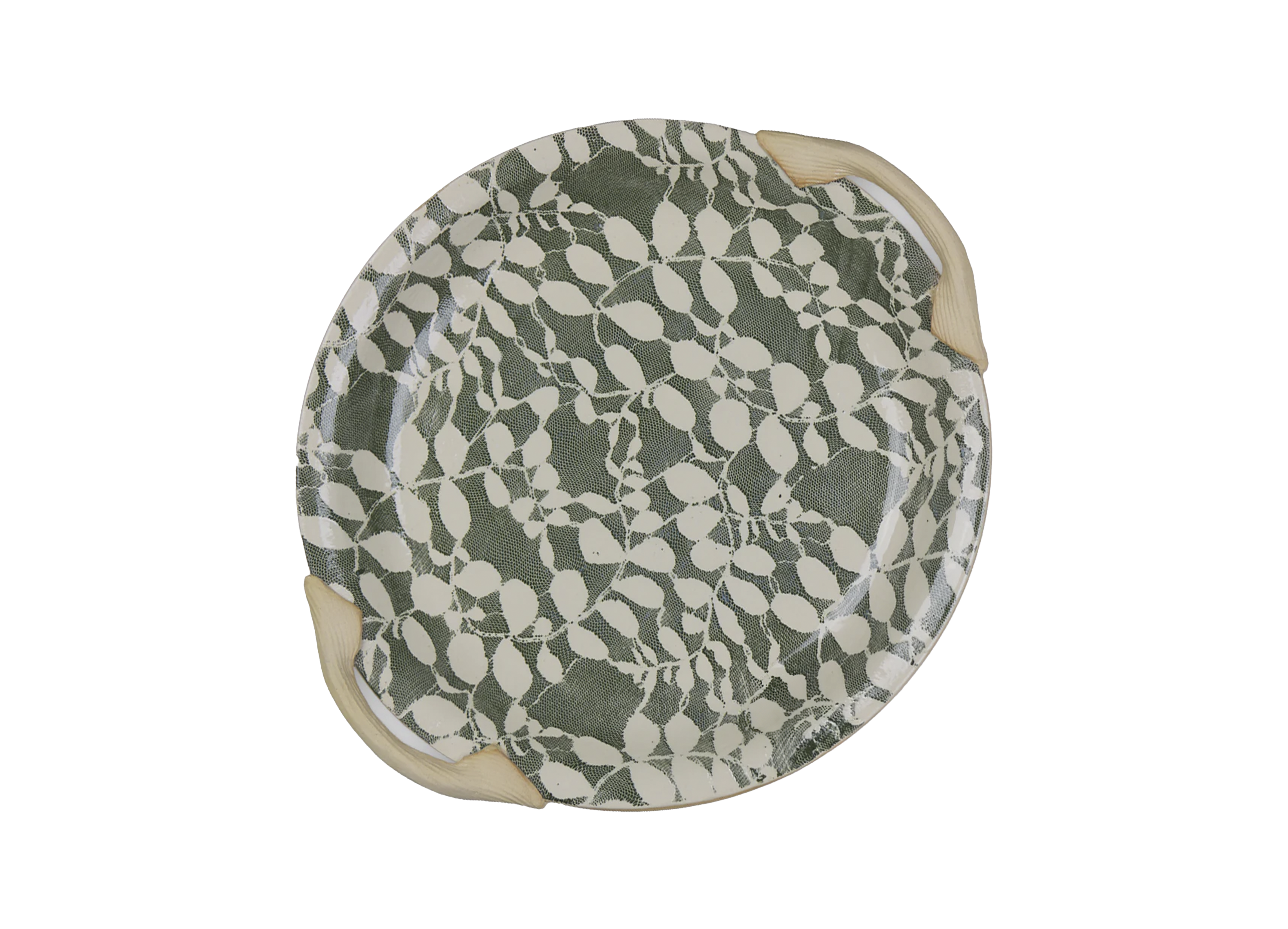 Pine 13" Round Tray with Handles