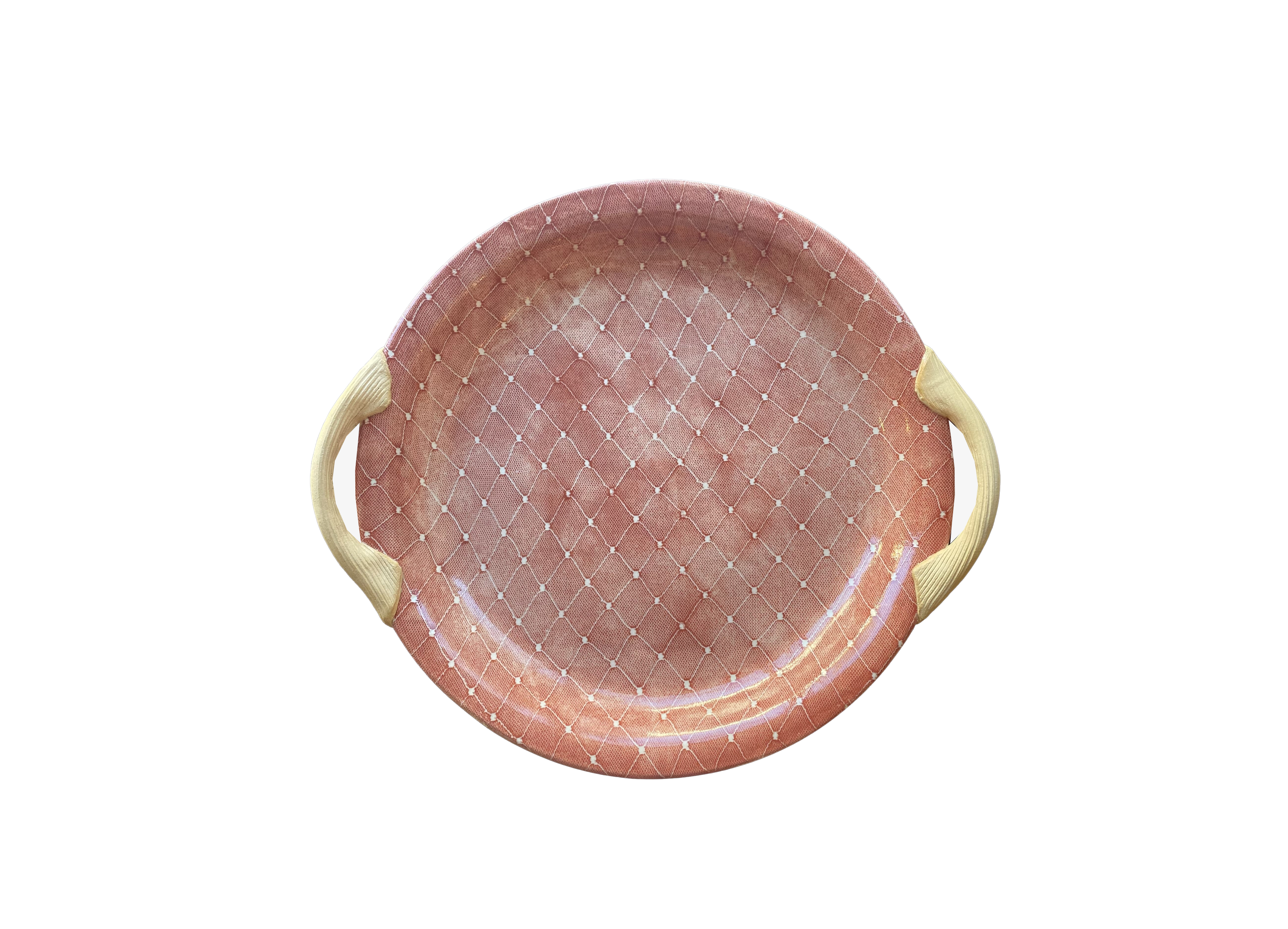 Poppy 13" Round Tray with Handles