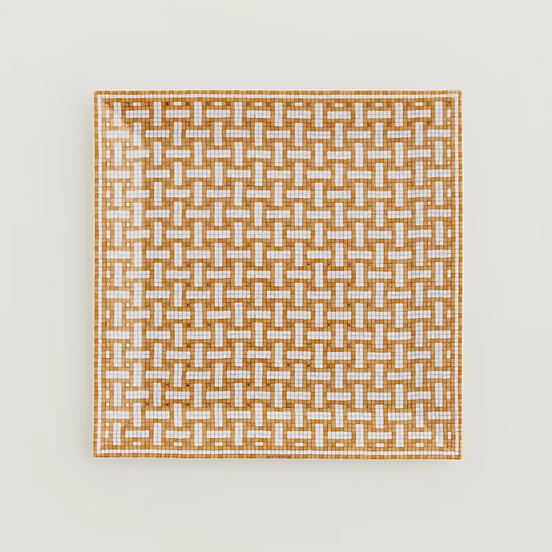 Mosaique Gold Square Plate