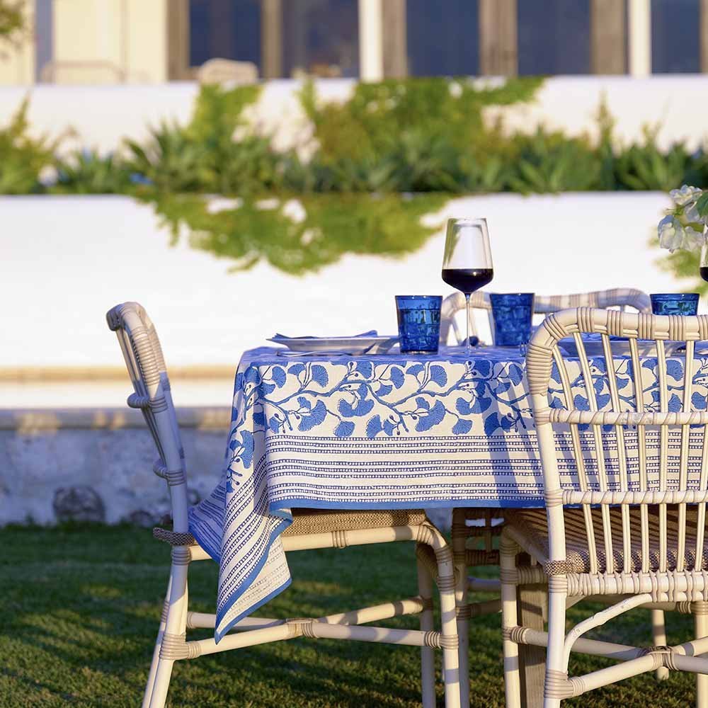 Ginkgo Blue Tablecloth