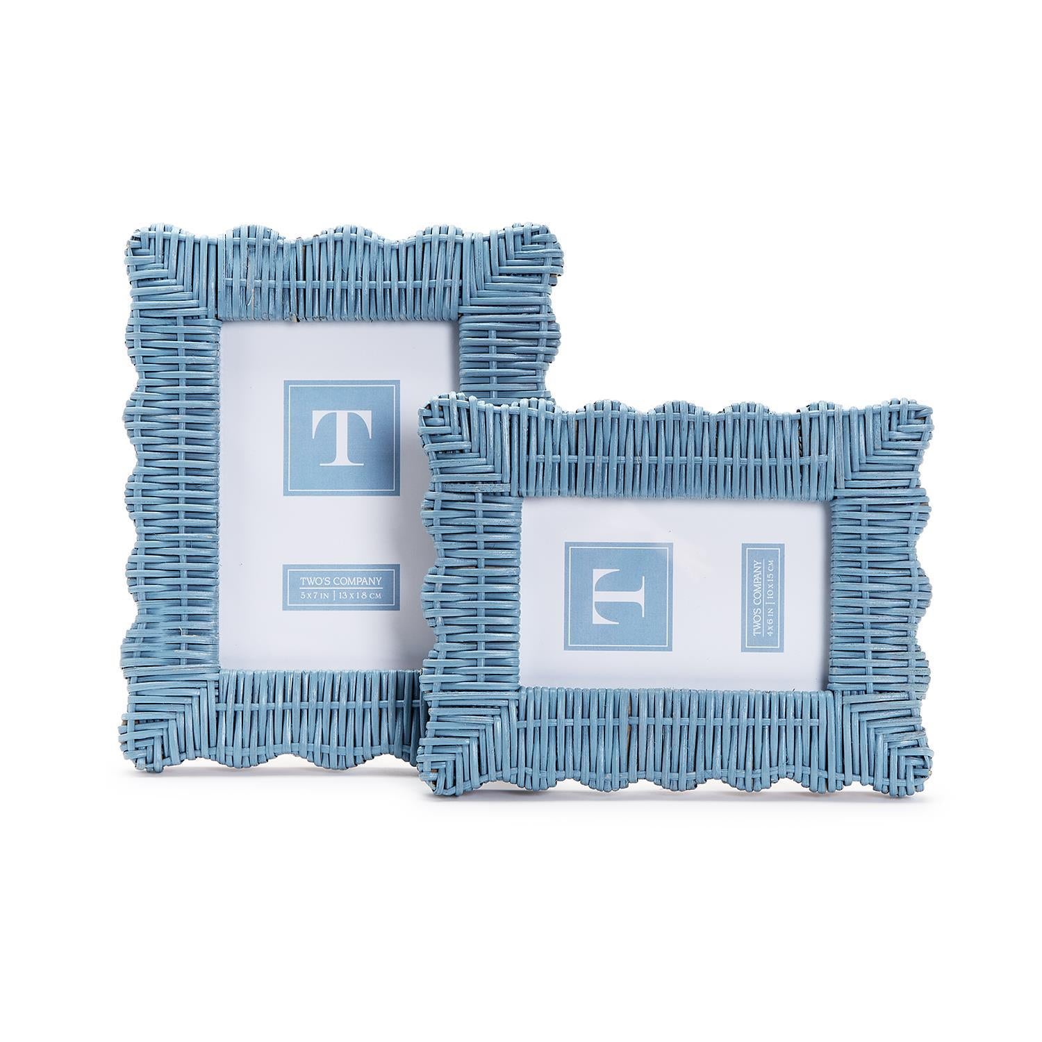 Blue Rattan Frame 5x7