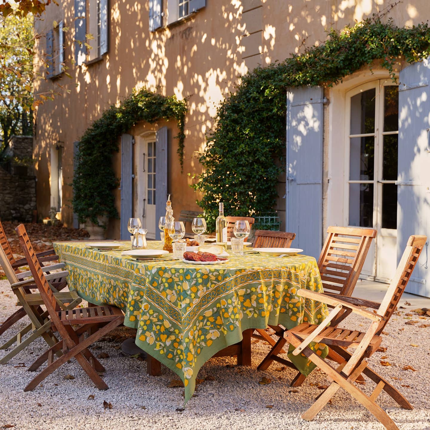 Fruit Yellow & Green French Tablecloth