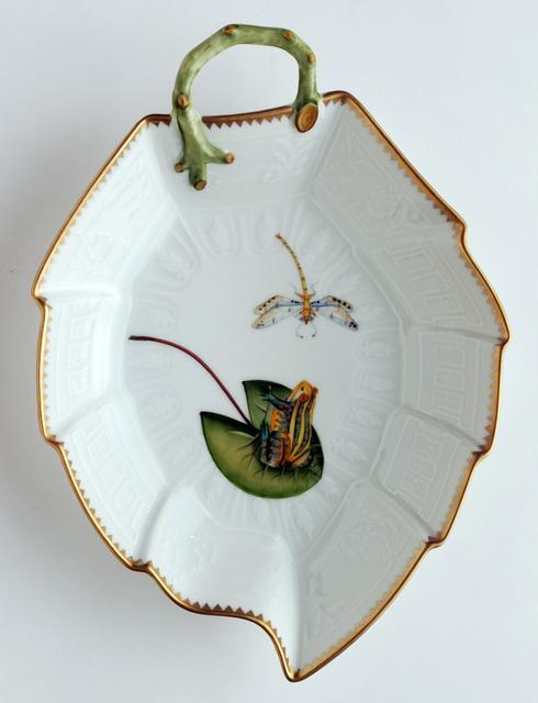 Anna Weatherley Seascape - Waterlily Frog on Lily Pad Leaf Dish