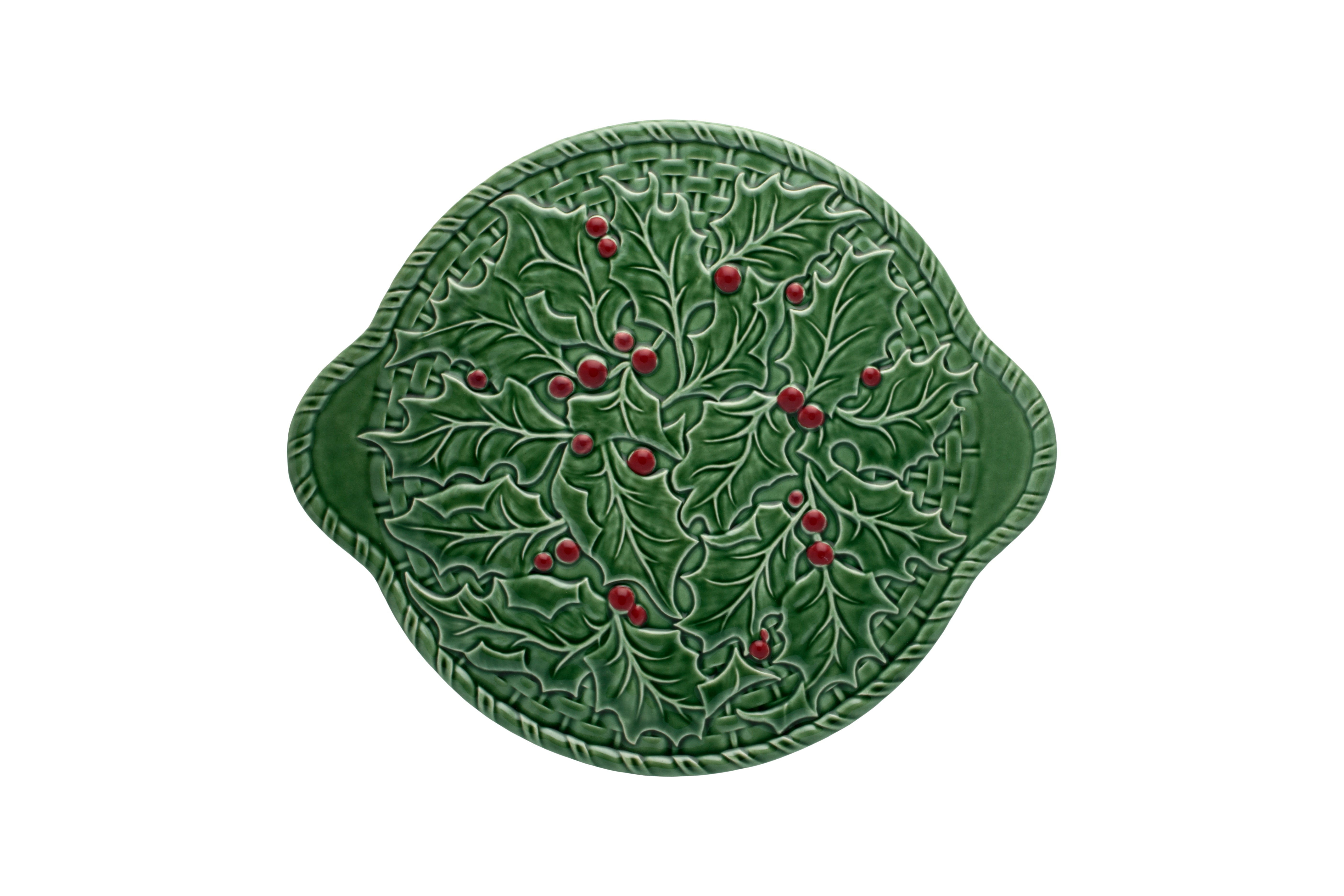 Holly Cake Plate