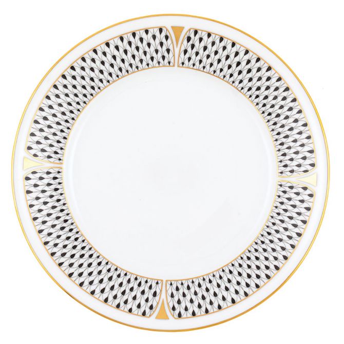 Art Deco Black Salad Plate