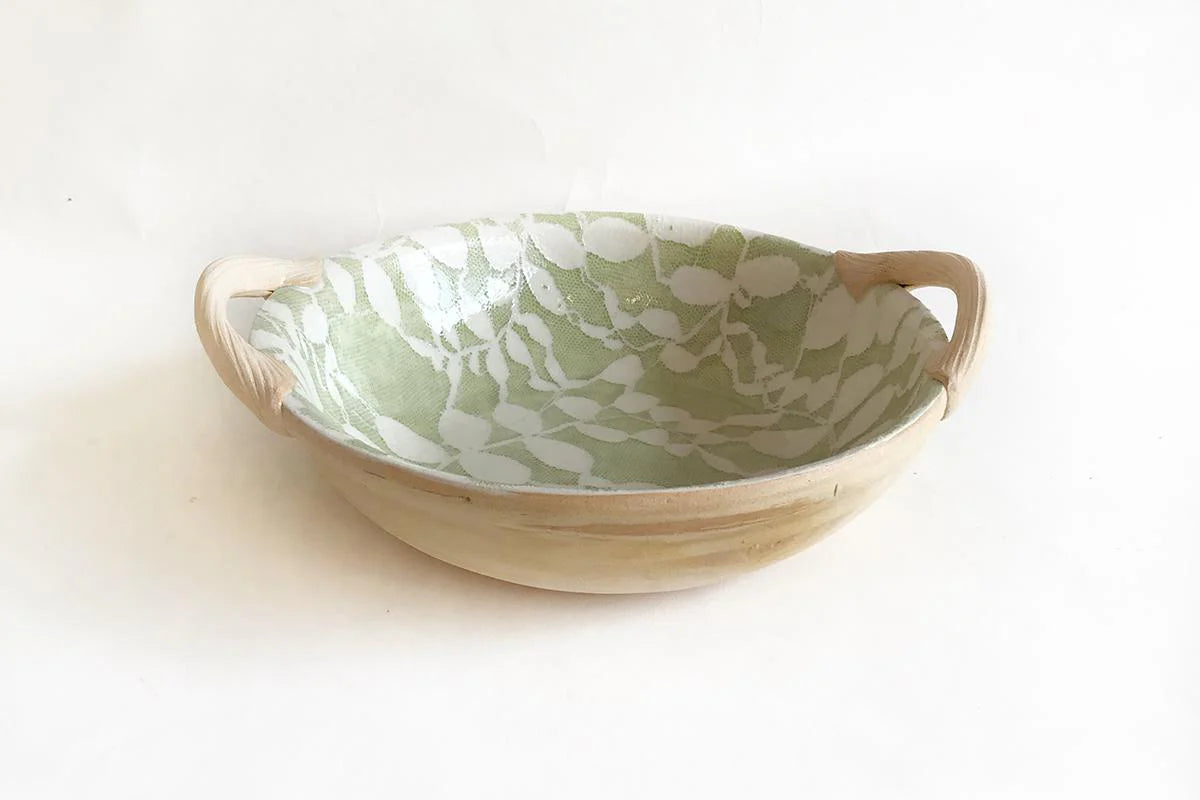 Citrus Vegetable Bowl w/Handles 9"