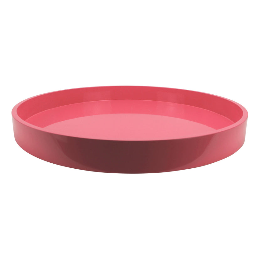 Straight Sided Lacquered Round Tray - Large