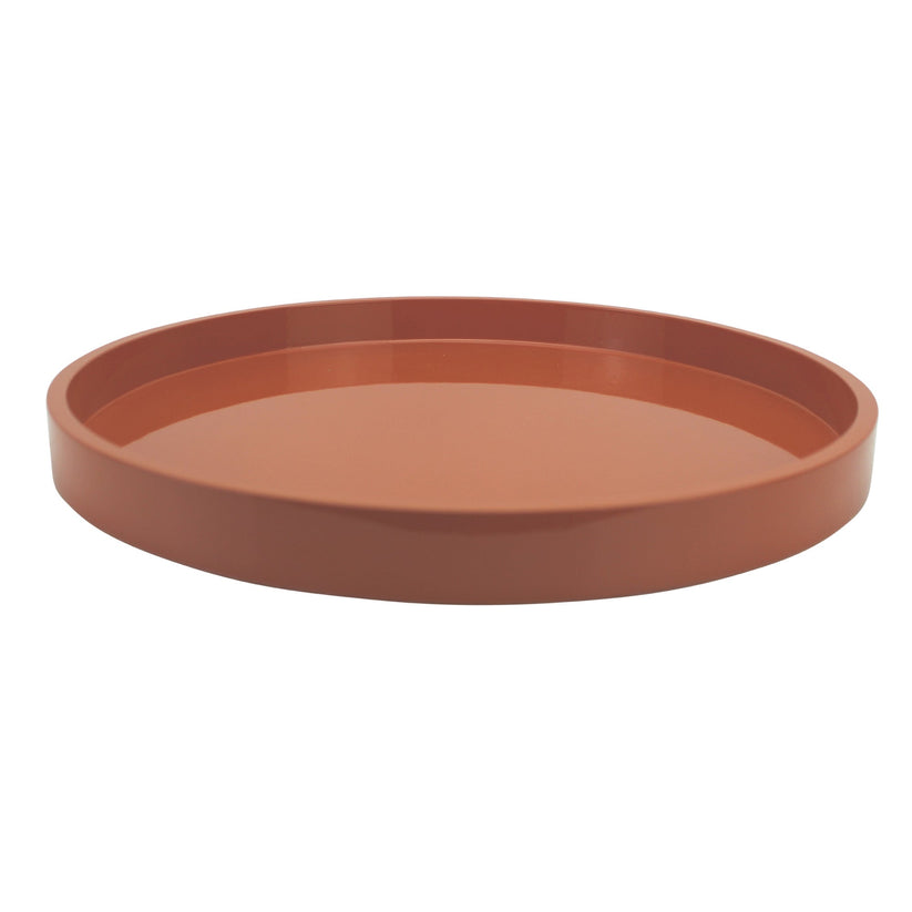 Straight Sided Lacquered Round Tray - Medium