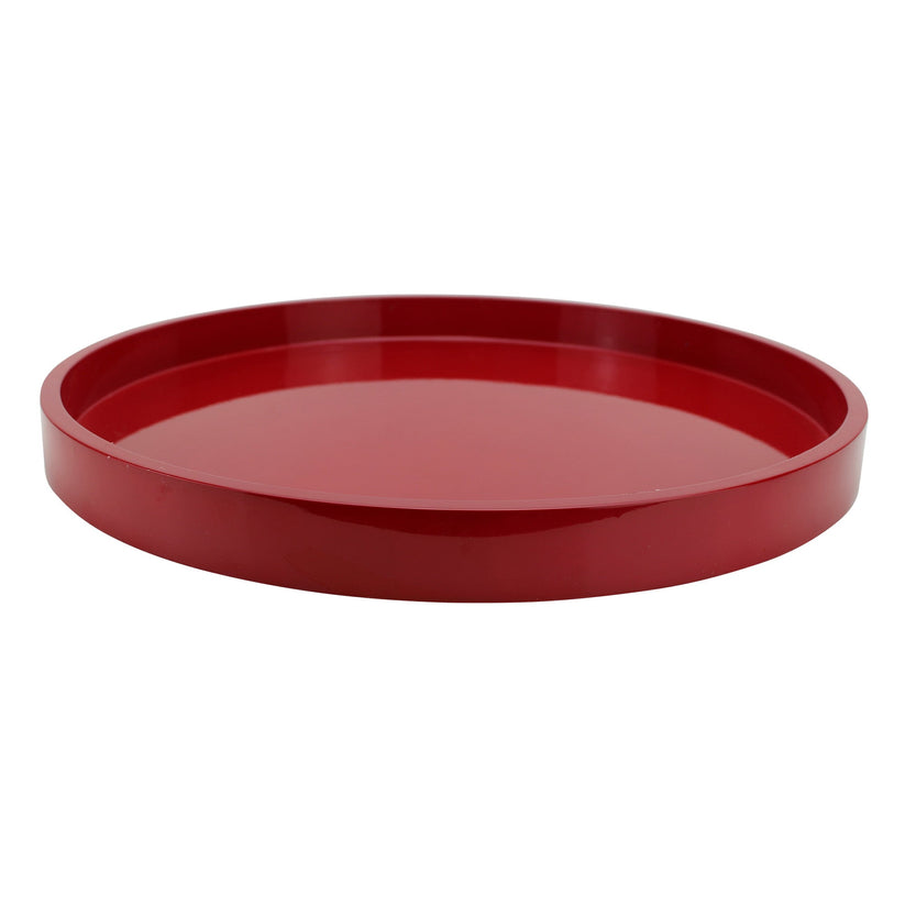 Straight Sided Lacquered Round Tray - Medium
