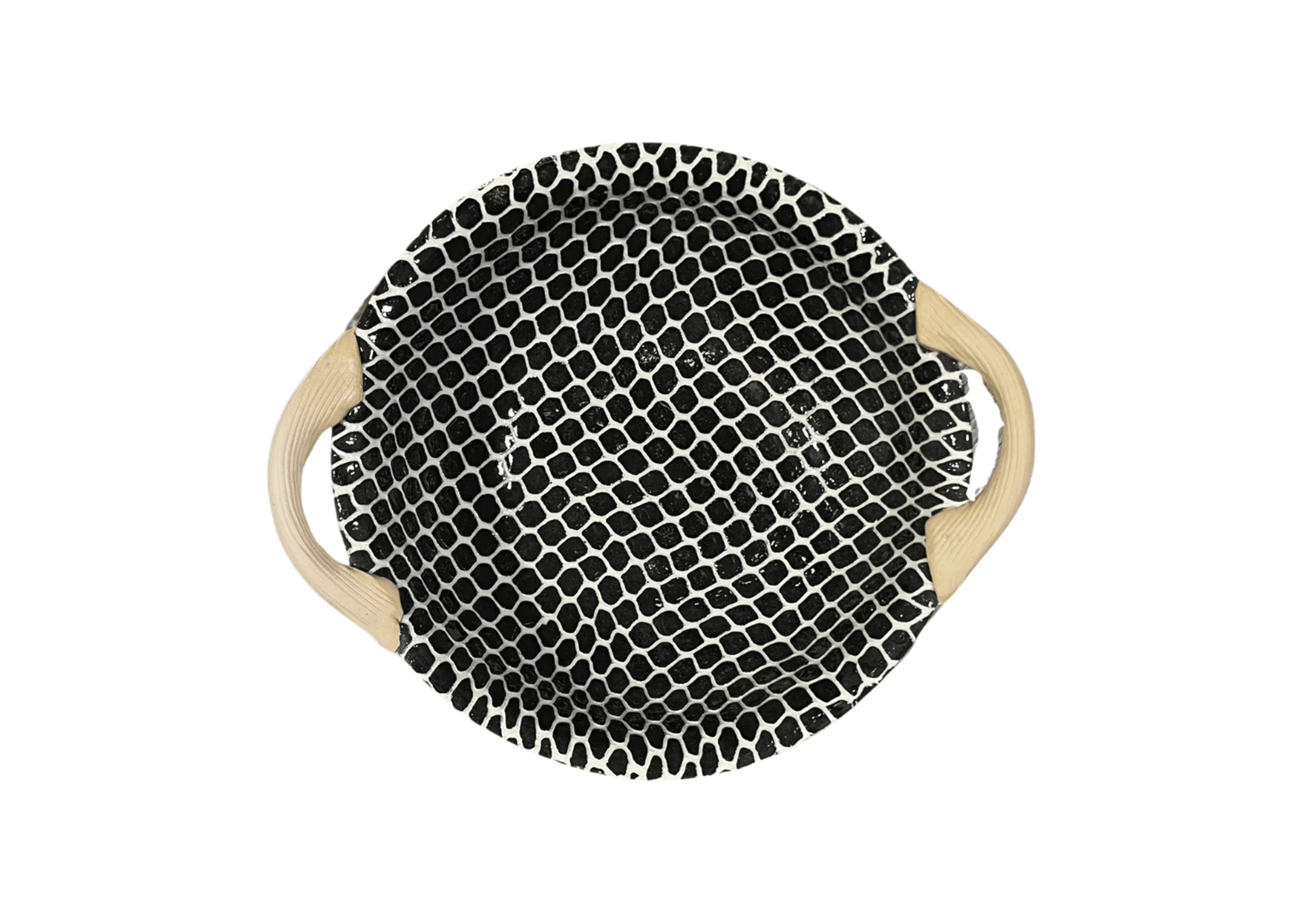 Black Vegetable Bowl w/Handles 9"