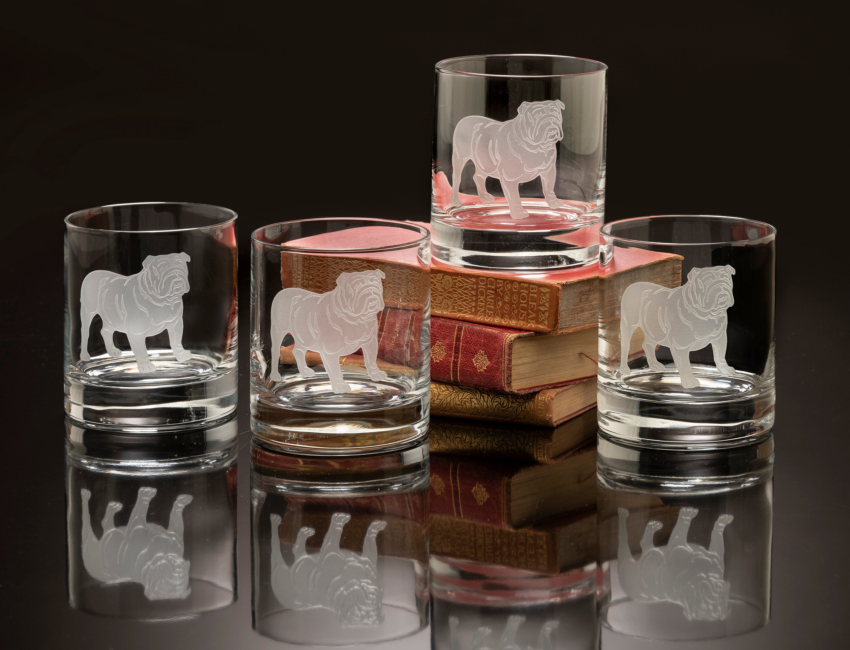 Bulldog Double Old Fashioned Glasses | Set of 4