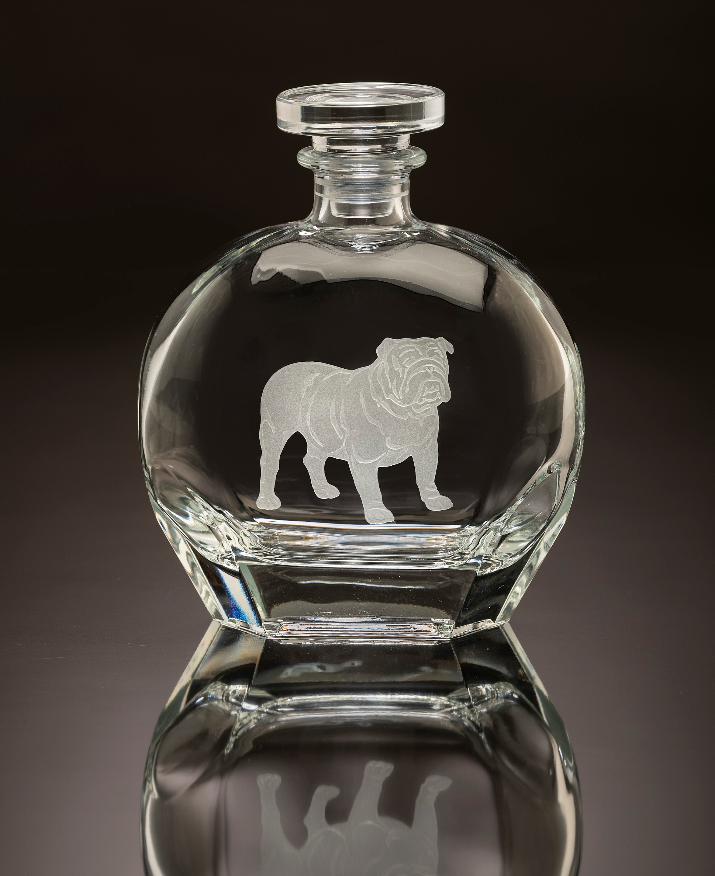 Bulldog Round Decanter
