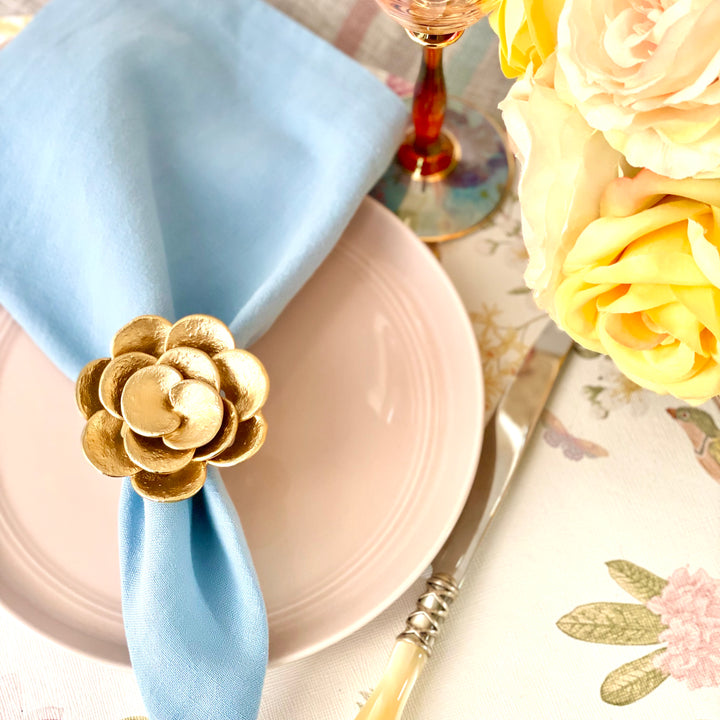 Camellia Napkin Rings Set/4
