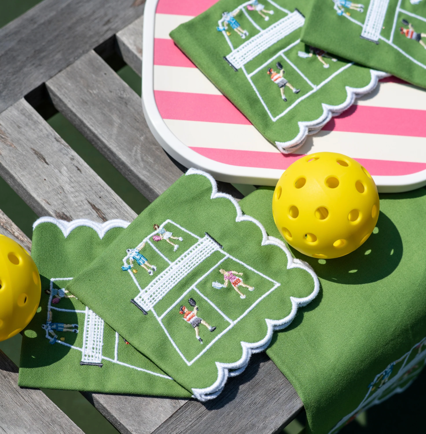 Day at the Courts Cocktail Napkins | Set of 4