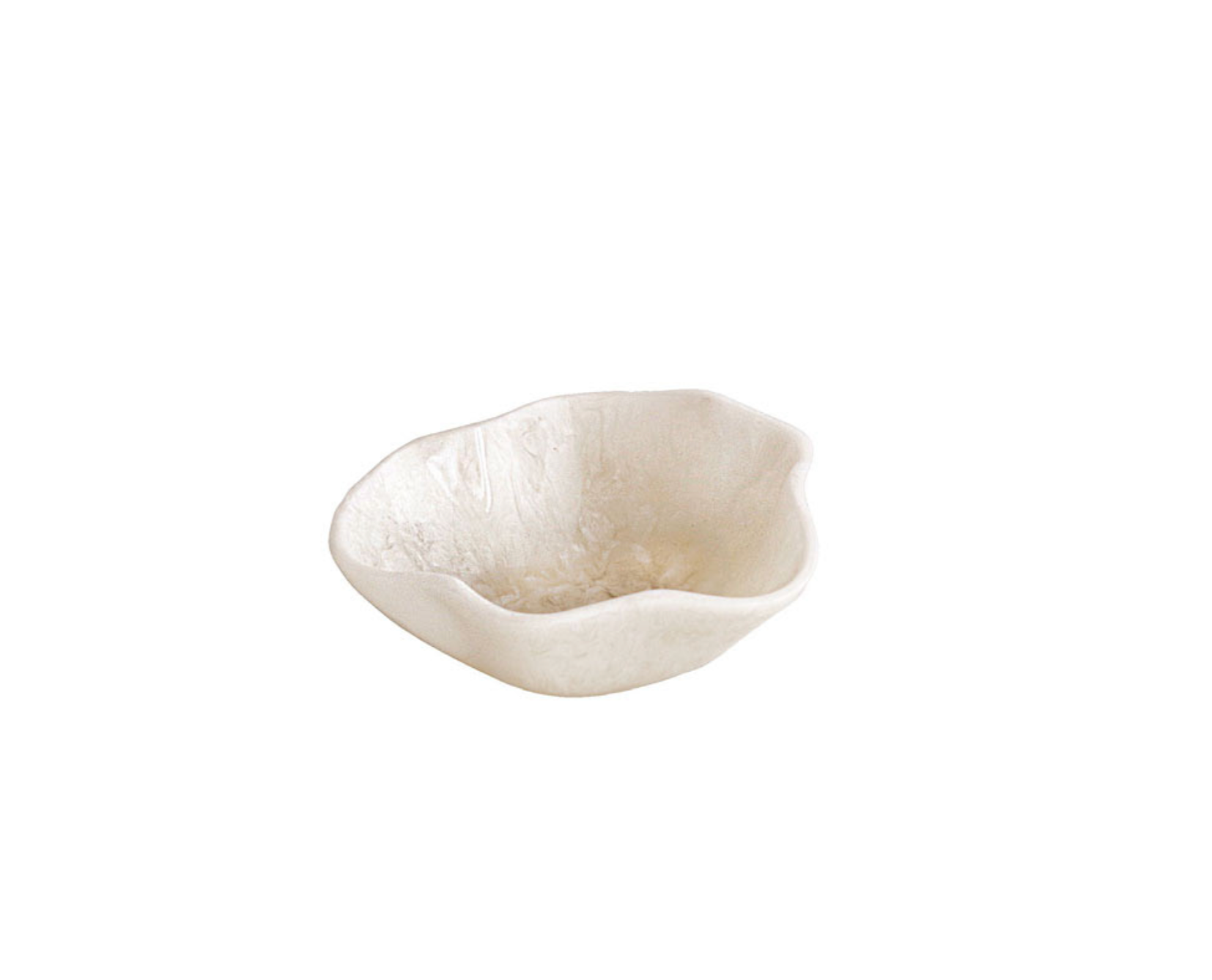 Resin Alabaster White Swirl Mini Bowl