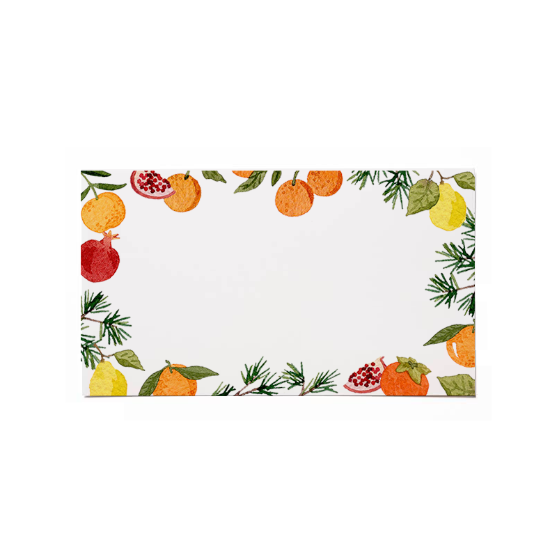 Citrus Border Flat Cards (Set of 8)