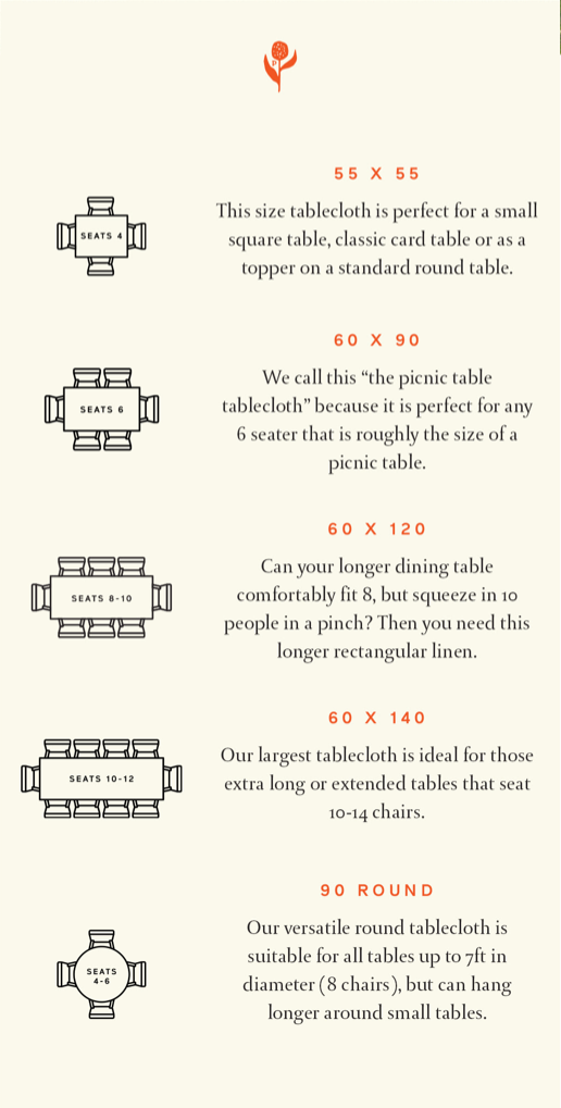 Pom Bells Fern & Poppy Tablecloth