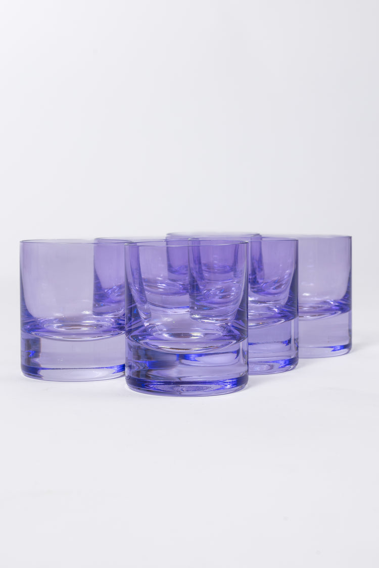 Estelle Colored Rocks Glass - Set of 6