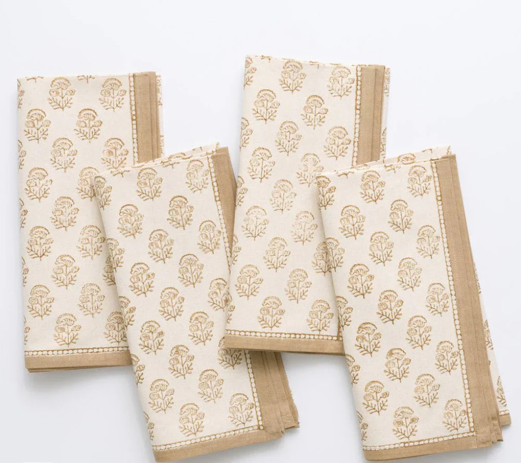 Anika Beige Napkins | Set of 4