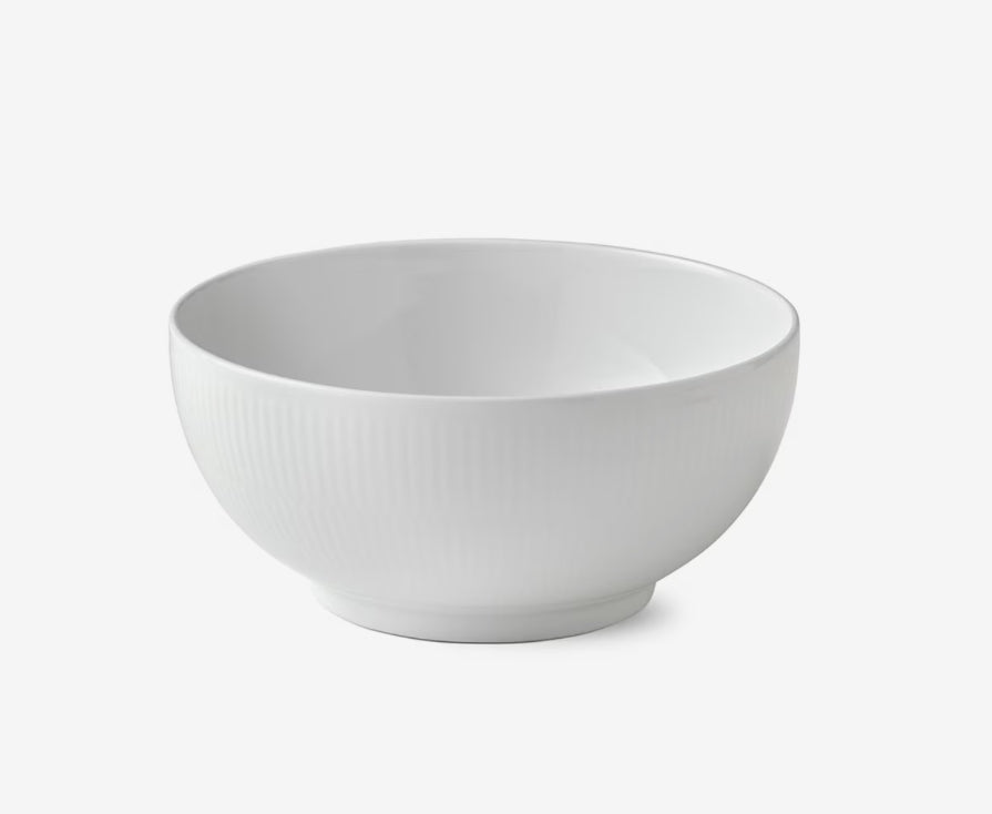 White Fluted Bowl 180CL