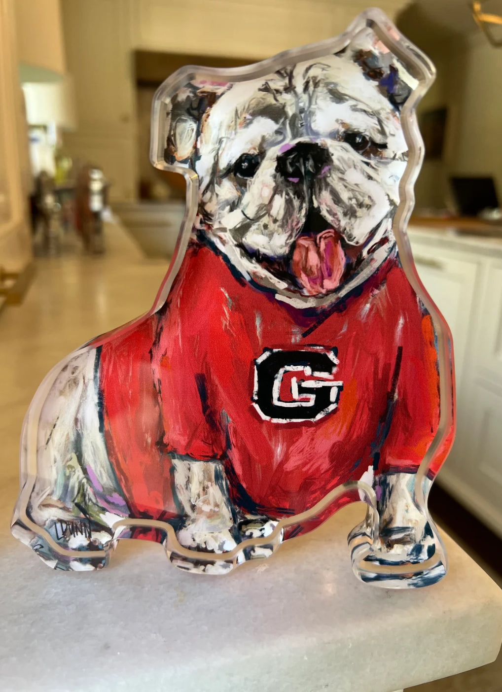Georgia “G” Acrylic Gameday Bulldog