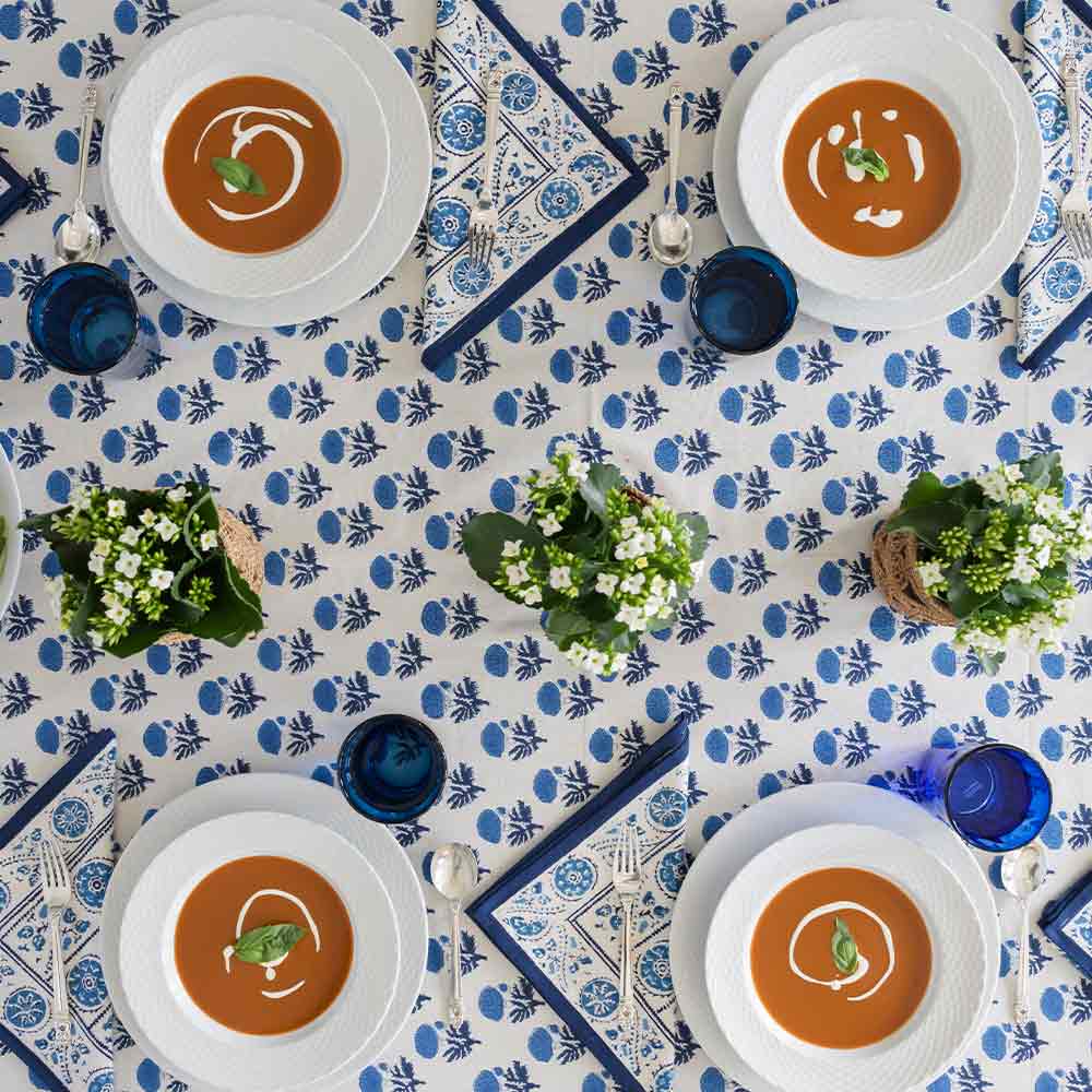 Gaya Cobalt Tablecloth