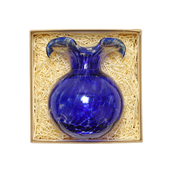 Hibiscus Bud Vase Cobalt Tortoiseshell
