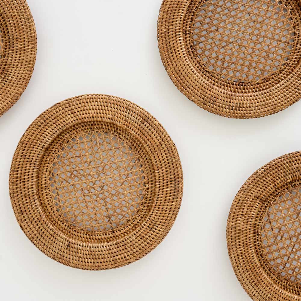 Honey Rattan Charger / Set of 4