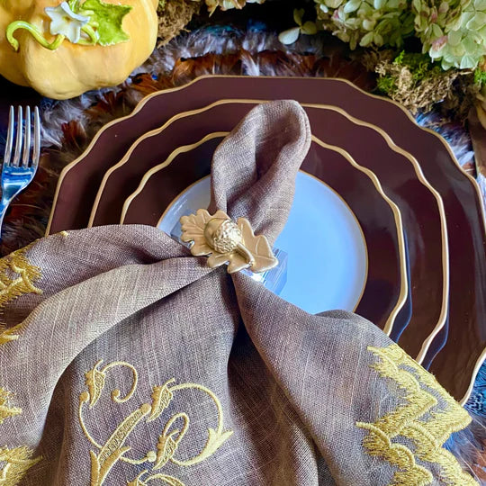 Acorn Napkin Ring - Set of 4