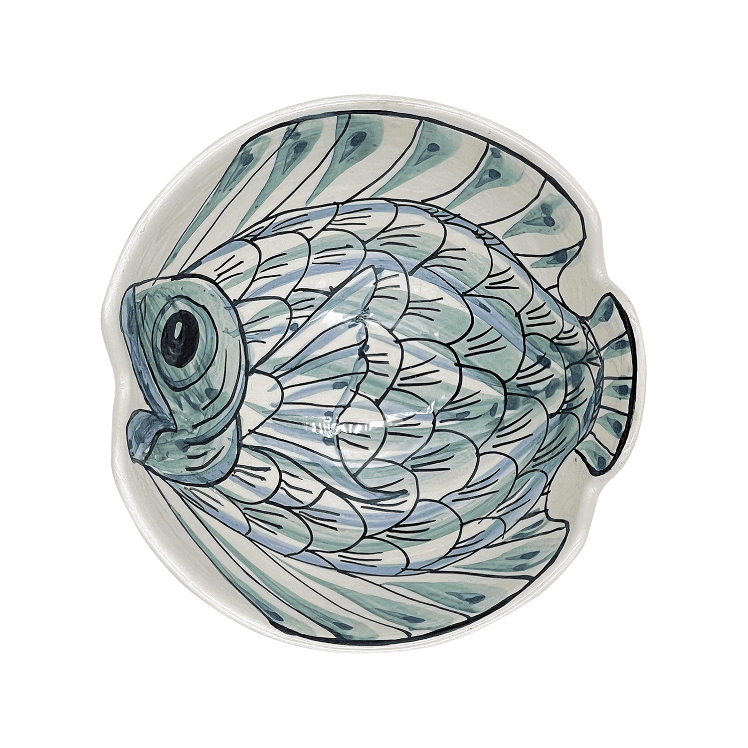 Romina Fish Pasta Bowl (Blue)