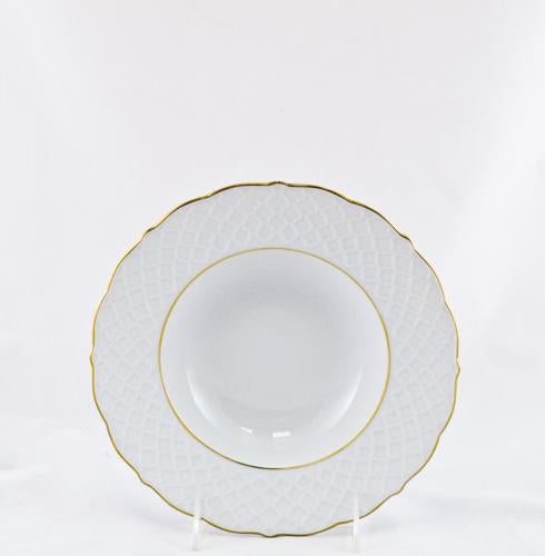 Anna Weatherley Empire White and Gold Rim Soup