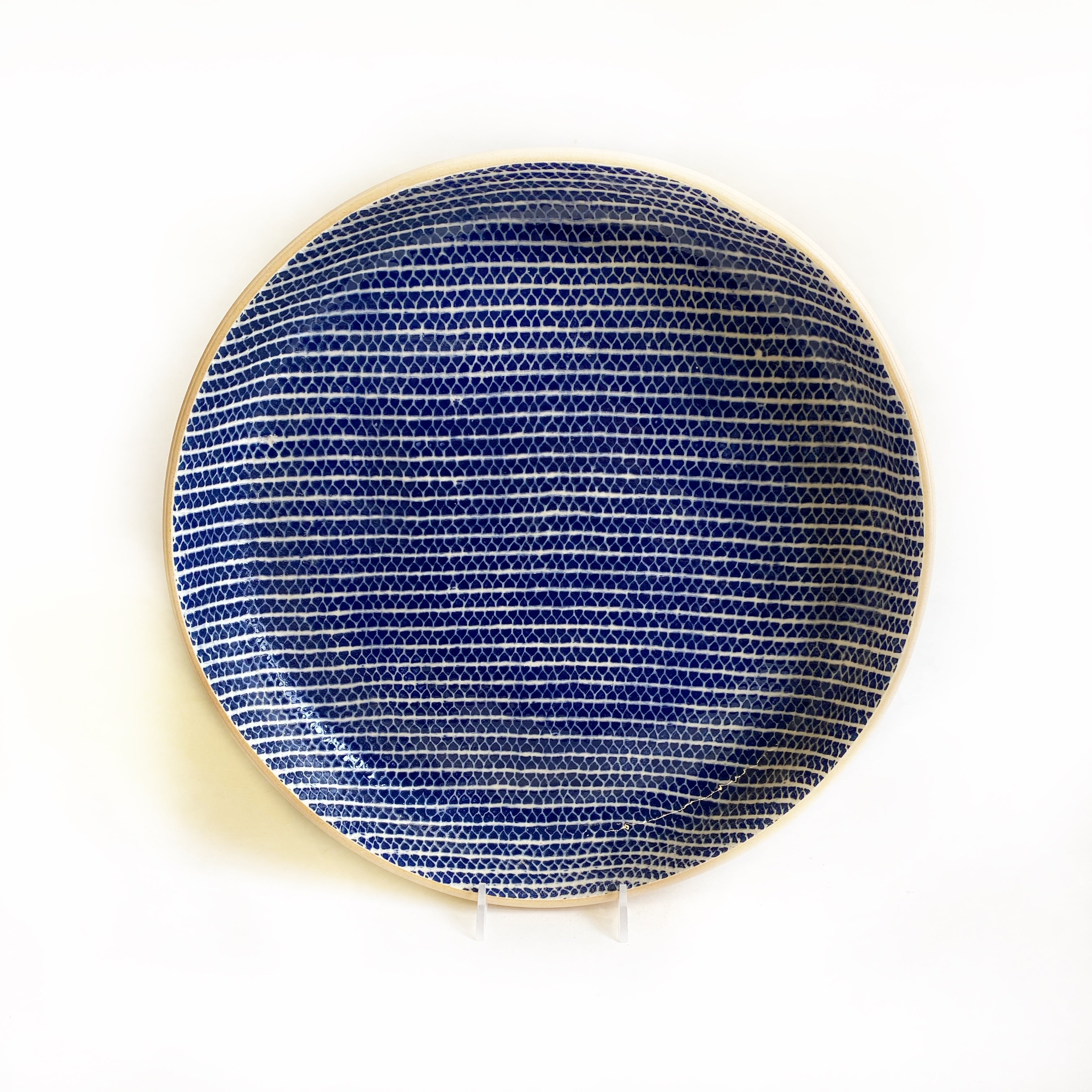 Chestnut Large Round Cocktail Tray