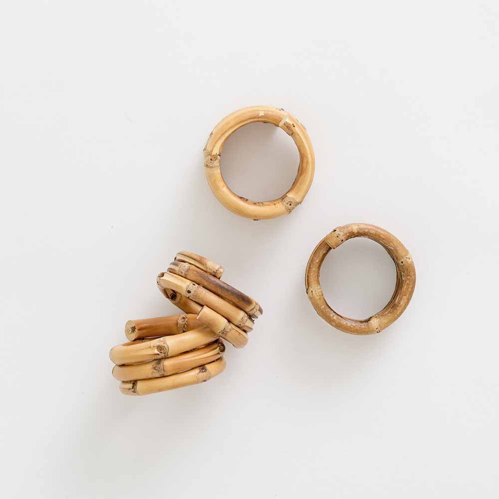 Wrapped Bamboo Napkin Ring | Set of 4