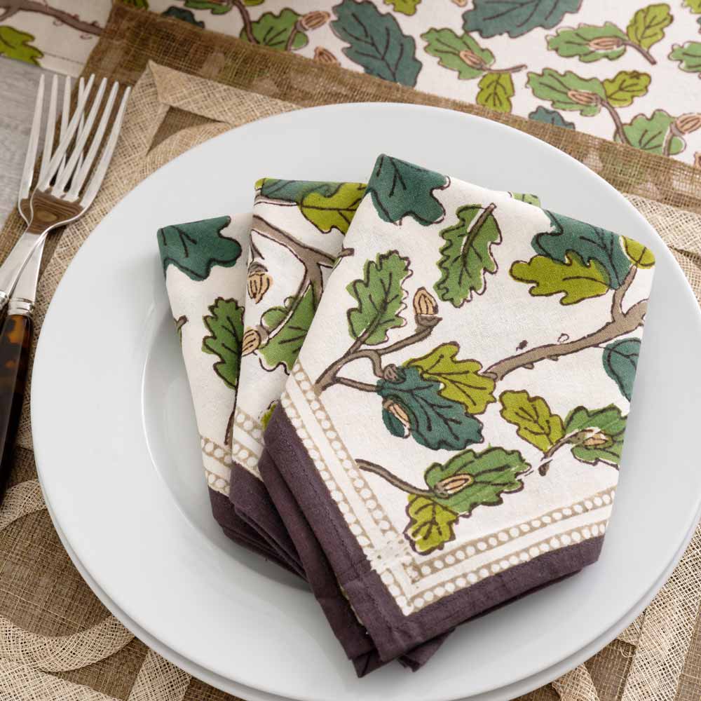Maple & Acorn Napkin | Set 4