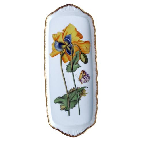 Anna Weatherley Sandwich Tray with Large Yellow Flower