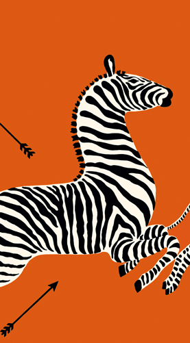 Zebra Orange Guest Towels