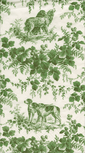 Hunting Toile Evergreen Guest Towel