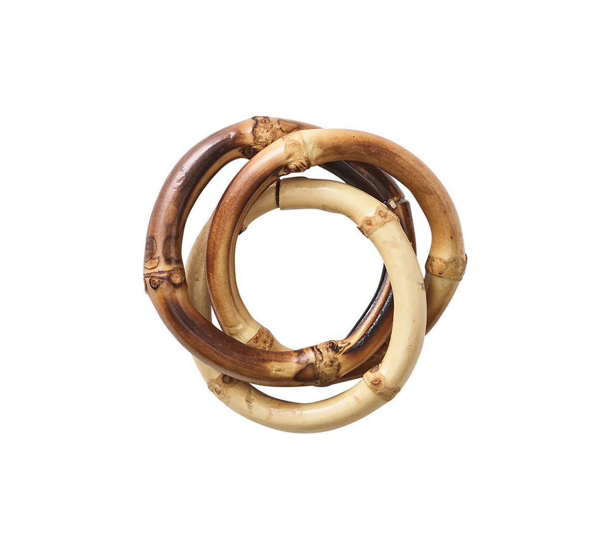 Bamboo Trinity Napkin Ring - Set of 4