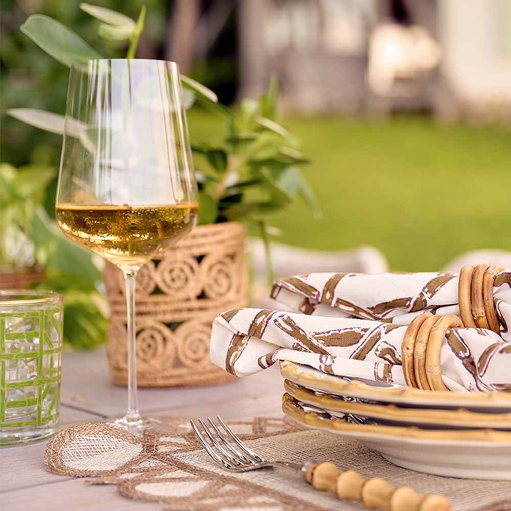 Wrapped Bamboo Napkin Ring | Set of 4